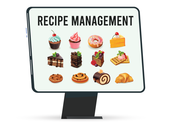 Recipe management system for bakery software